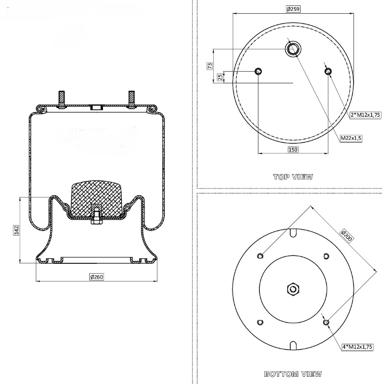 SÜSPANSİYON KÖRÜĞÜ KOMPLE METAL PİSTONLU 4022